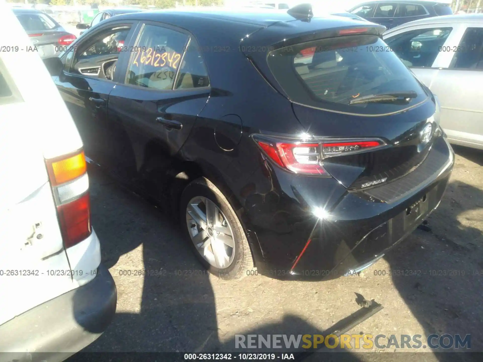 3 Photograph of a damaged car JTNK4RBE7K3037800 TOYOTA COROLLA 2019