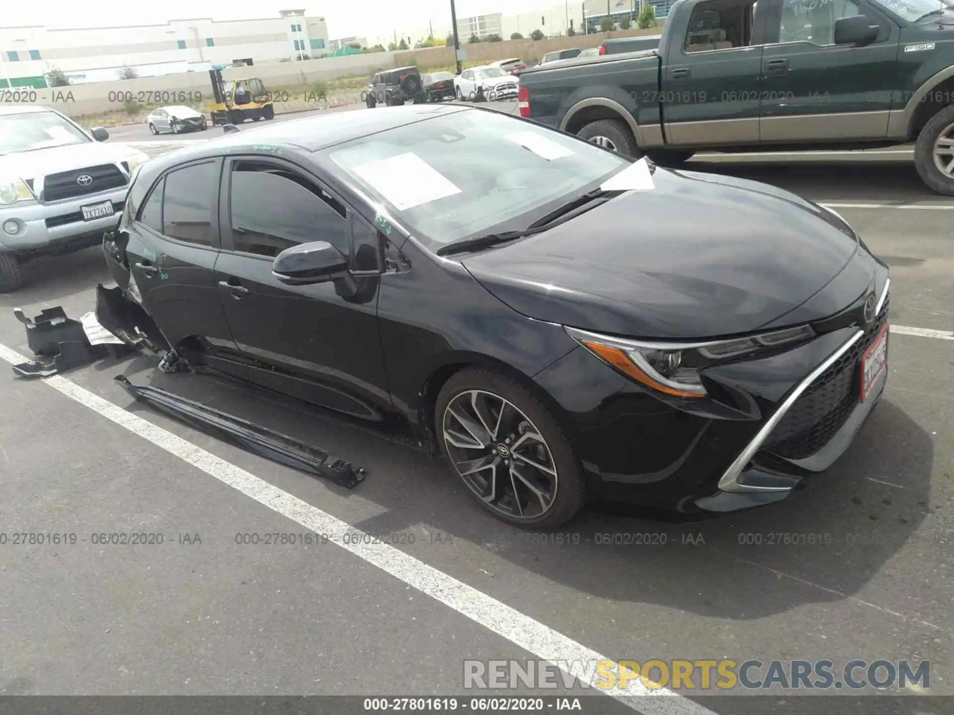 1 Photograph of a damaged car JTNK4RBE7K3040258 TOYOTA COROLLA 2019