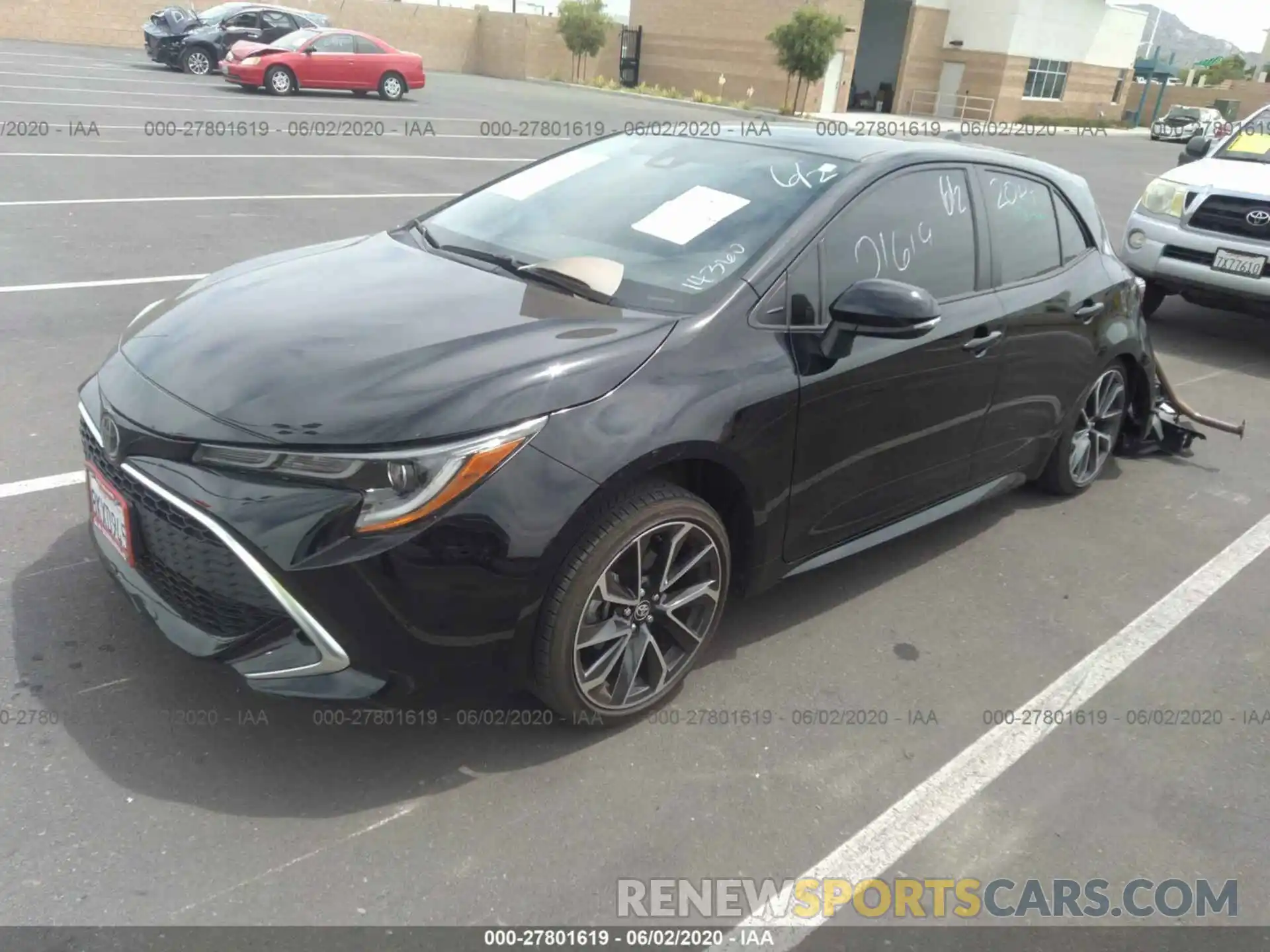 2 Photograph of a damaged car JTNK4RBE7K3040258 TOYOTA COROLLA 2019