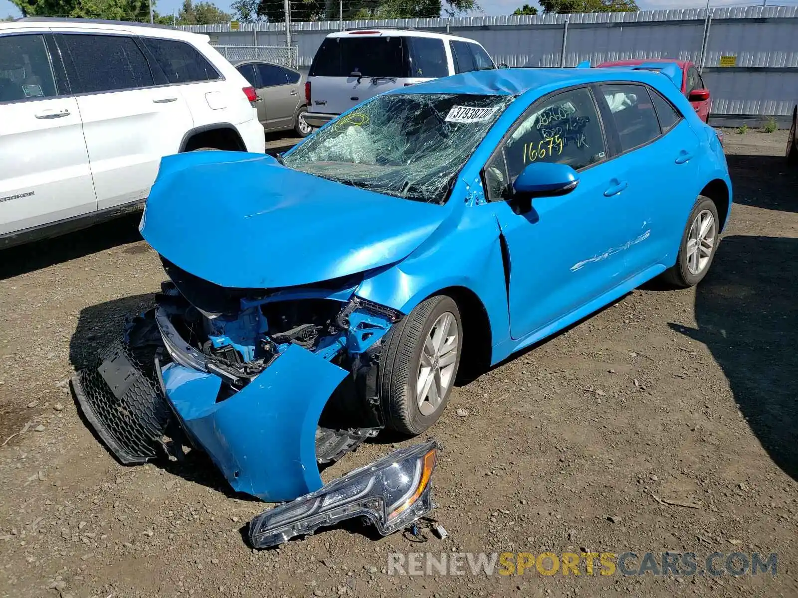 2 Photograph of a damaged car JTNK4RBE7K3041006 TOYOTA COROLLA 2019