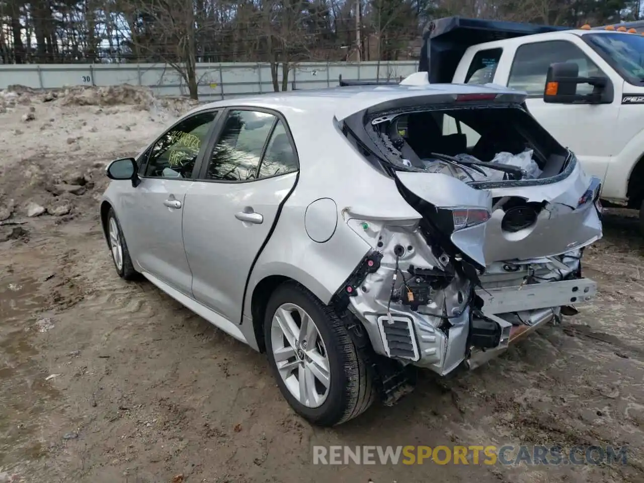 3 Photograph of a damaged car JTNK4RBE7K3041331 TOYOTA COROLLA 2019