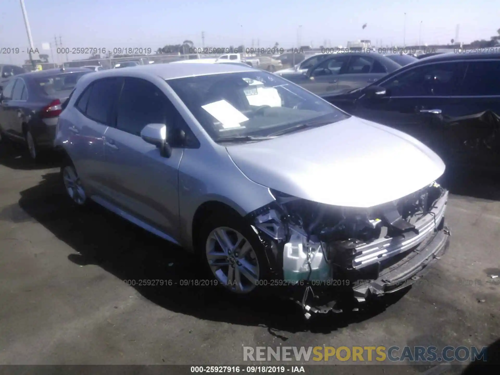 1 Photograph of a damaged car JTNK4RBE7K3043211 TOYOTA COROLLA 2019