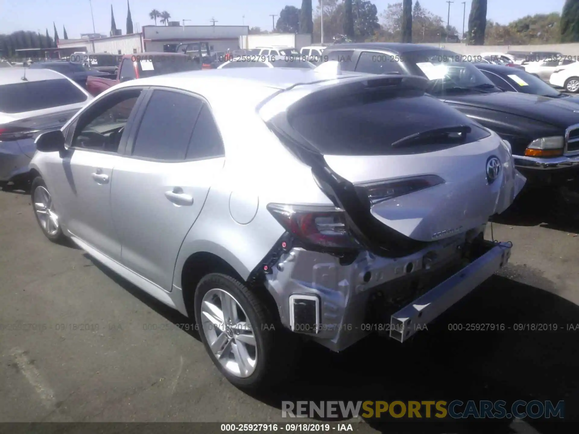 3 Photograph of a damaged car JTNK4RBE7K3043211 TOYOTA COROLLA 2019