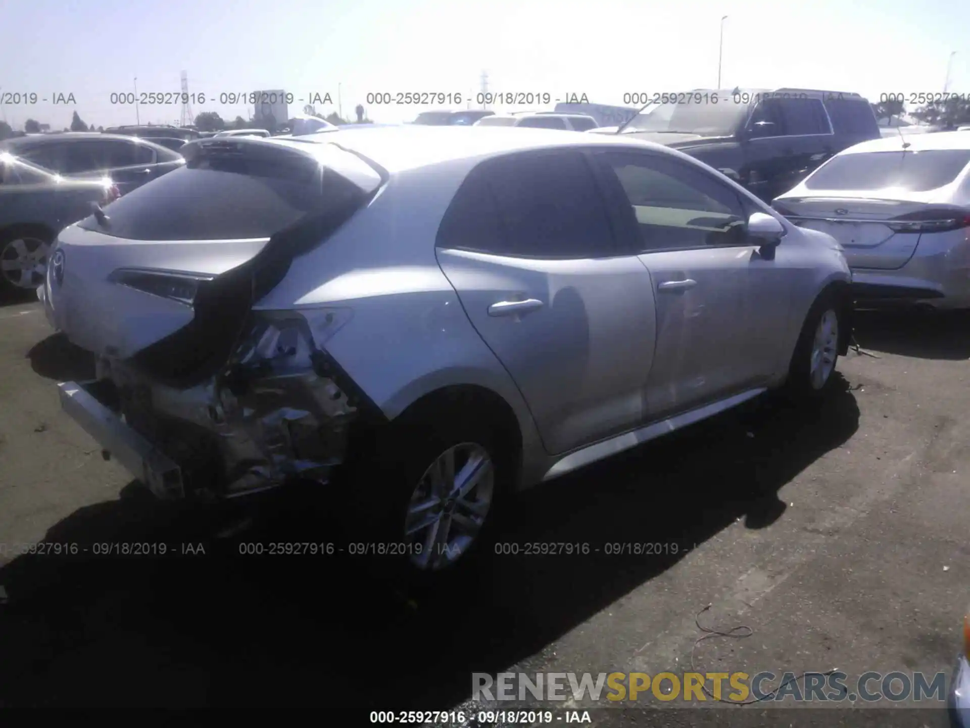 4 Photograph of a damaged car JTNK4RBE7K3043211 TOYOTA COROLLA 2019