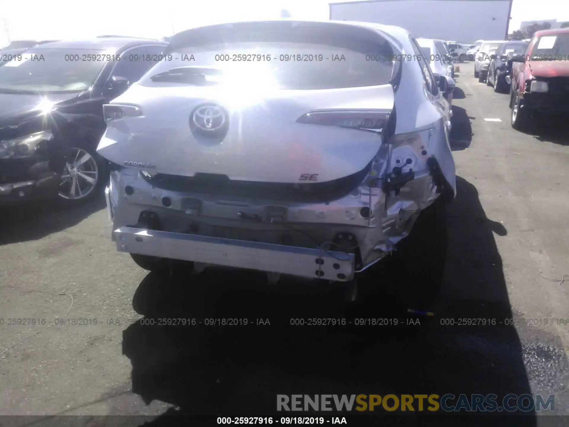 6 Photograph of a damaged car JTNK4RBE7K3043211 TOYOTA COROLLA 2019