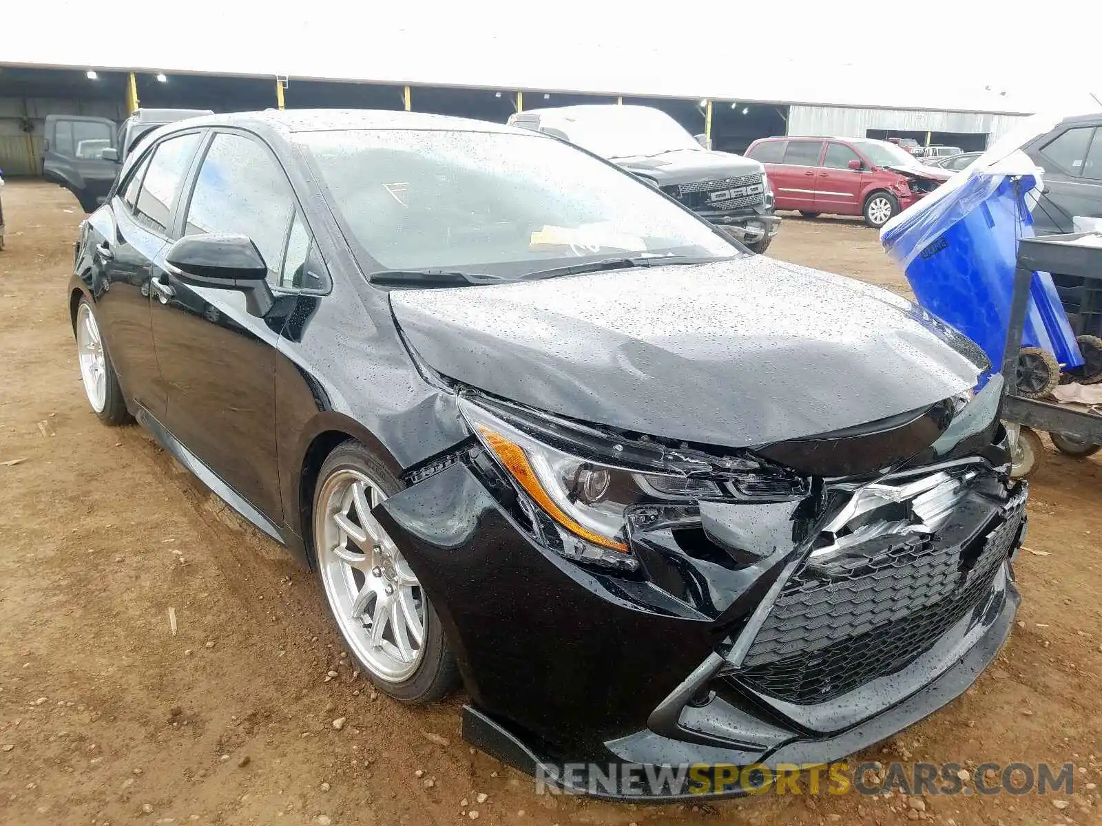 1 Photograph of a damaged car JTNK4RBE7K3045167 TOYOTA COROLLA 2019