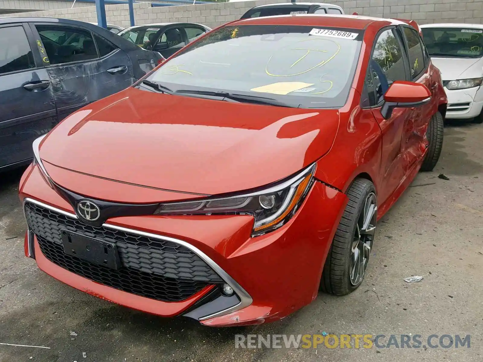 2 Photograph of a damaged car JTNK4RBE7K3045590 TOYOTA COROLLA 2019