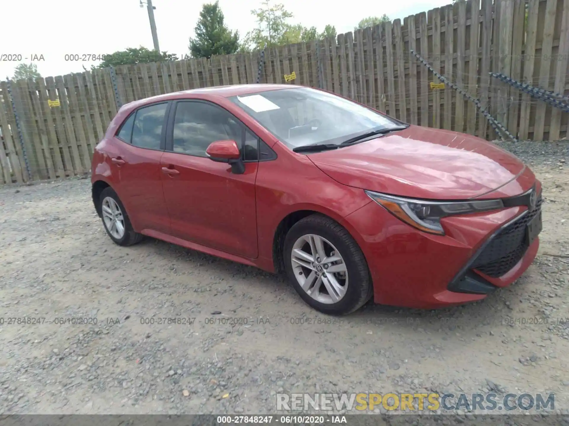 1 Photograph of a damaged car JTNK4RBE7K3046819 TOYOTA COROLLA 2019