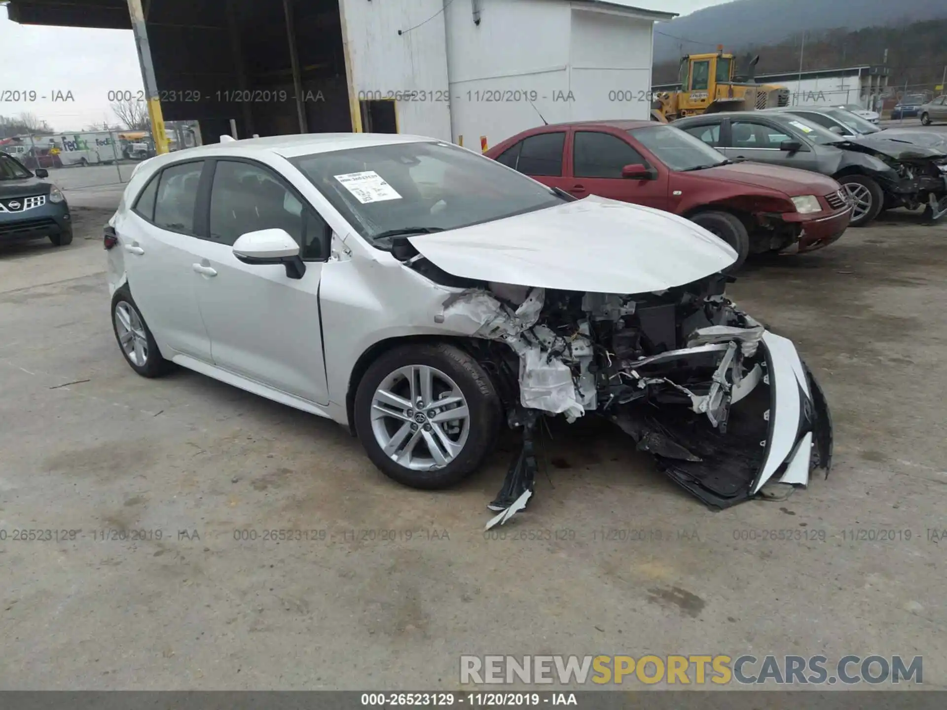 1 Photograph of a damaged car JTNK4RBE7K3047114 TOYOTA COROLLA 2019