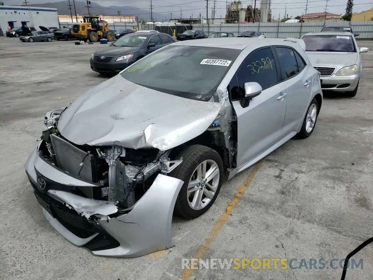 2 Photograph of a damaged car JTNK4RBE7K3047260 TOYOTA COROLLA 2019