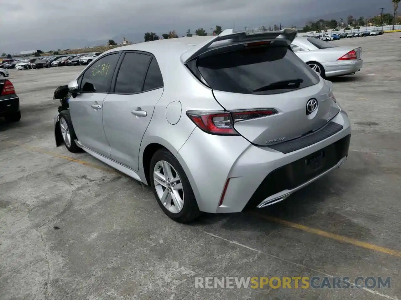 3 Photograph of a damaged car JTNK4RBE7K3047260 TOYOTA COROLLA 2019