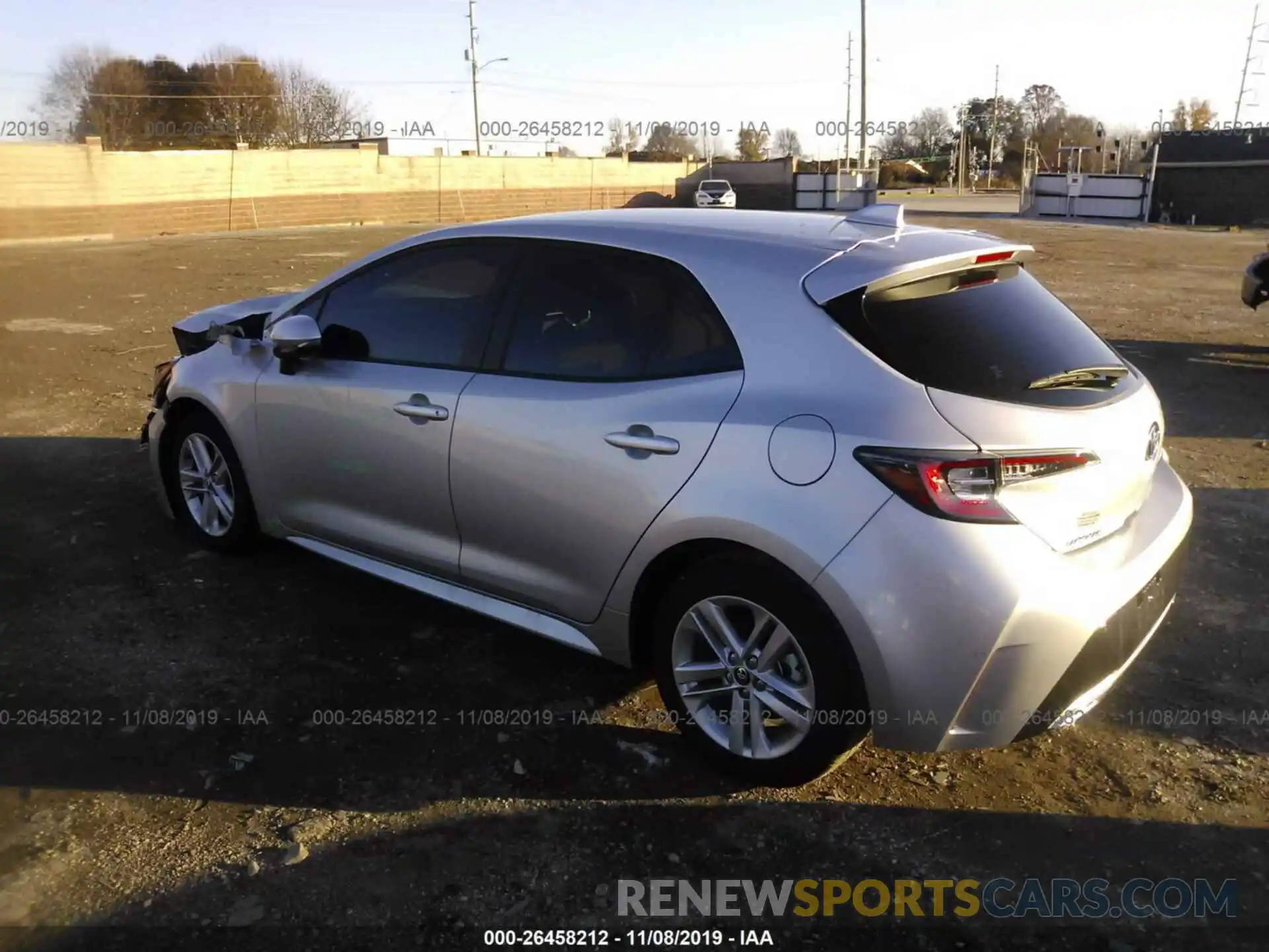 3 Photograph of a damaged car JTNK4RBE7K3047534 TOYOTA COROLLA 2019