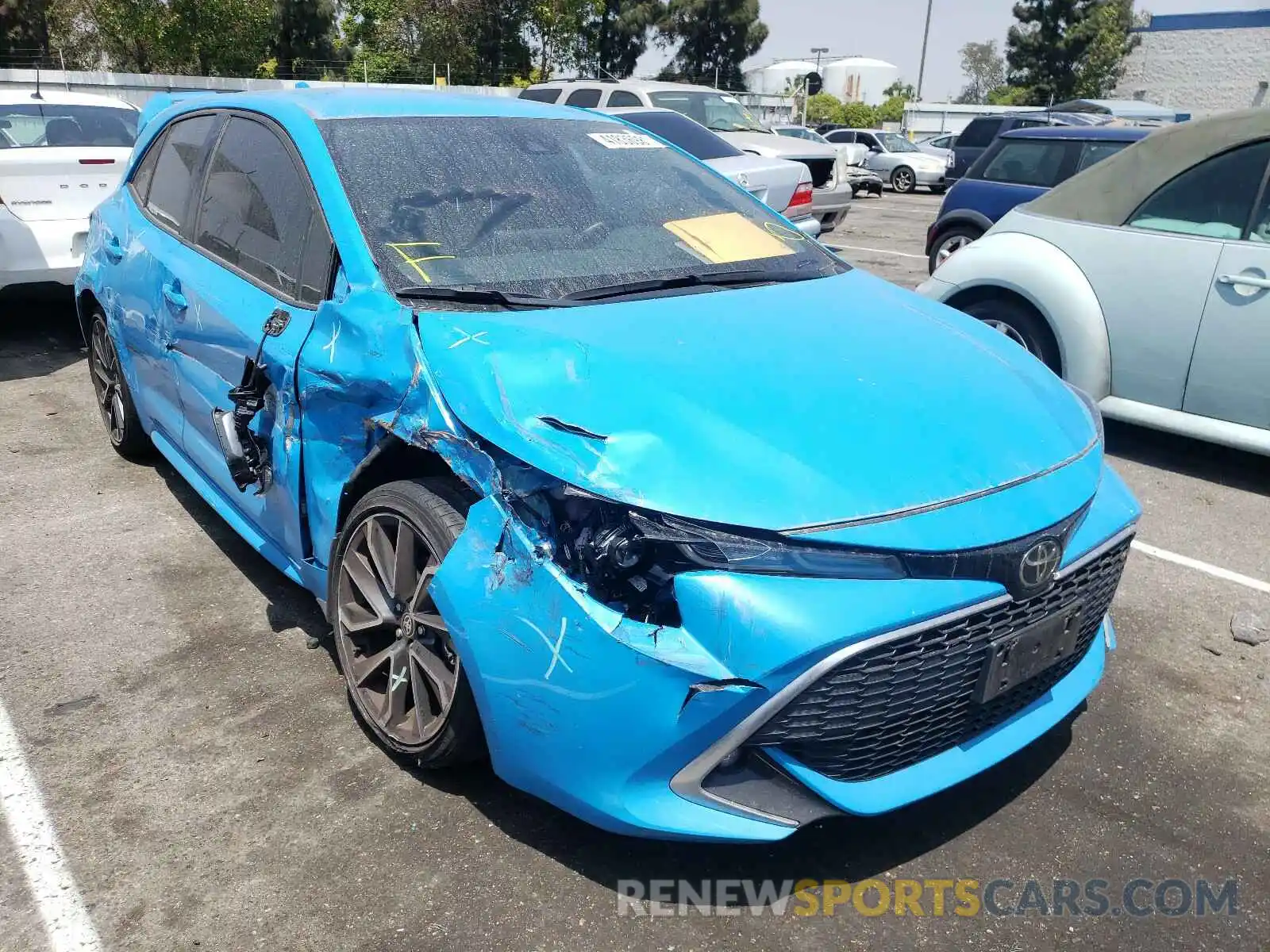 1 Photograph of a damaged car JTNK4RBE7K3047758 TOYOTA COROLLA 2019