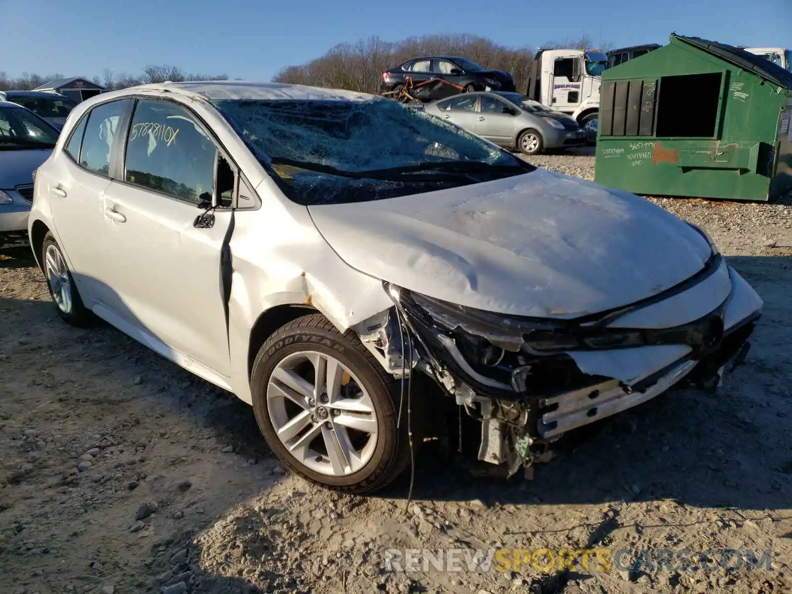 1 Photograph of a damaged car JTNK4RBE7K3048005 TOYOTA COROLLA 2019