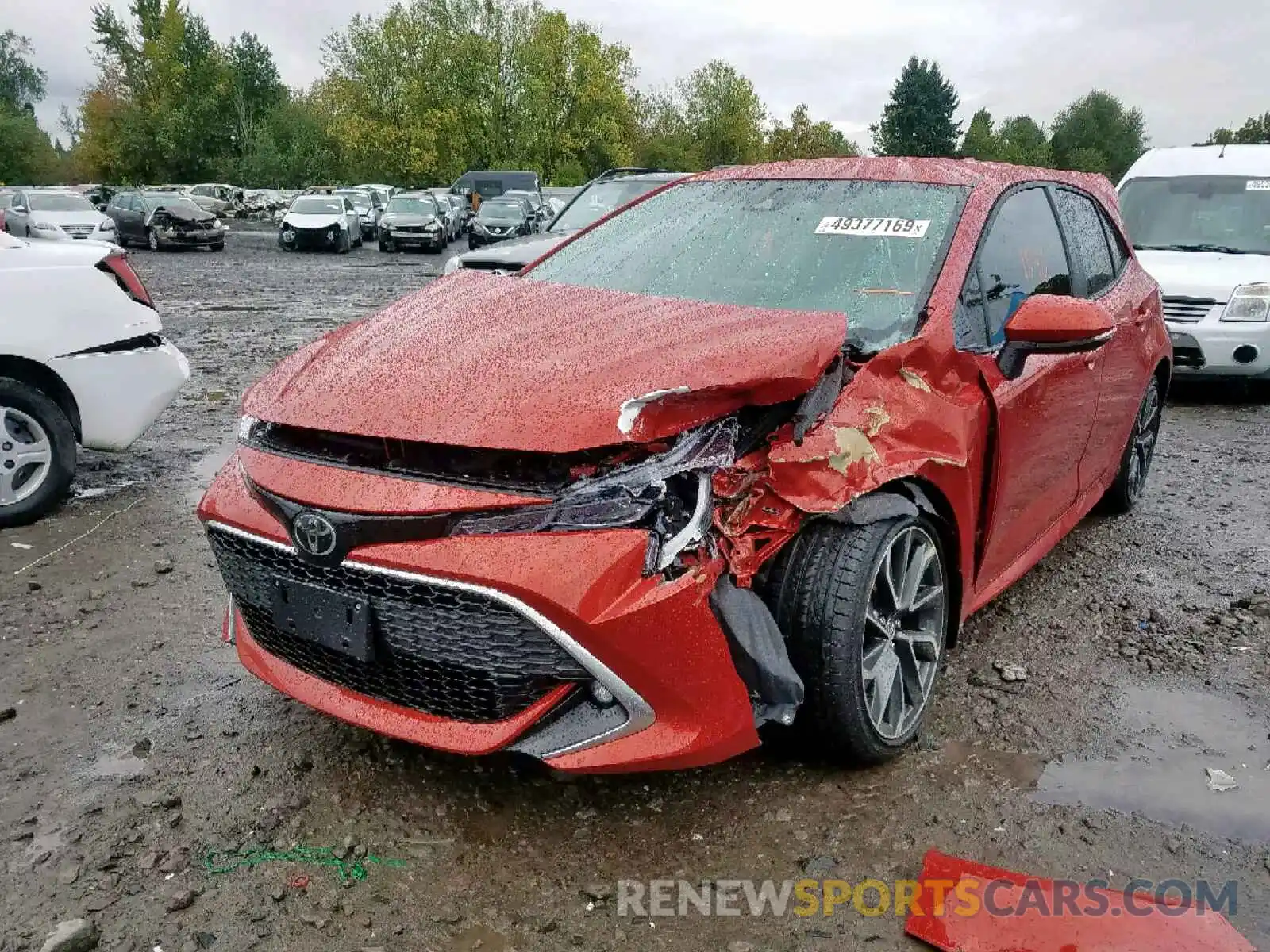 2 Photograph of a damaged car JTNK4RBE7K3048098 TOYOTA COROLLA 2019