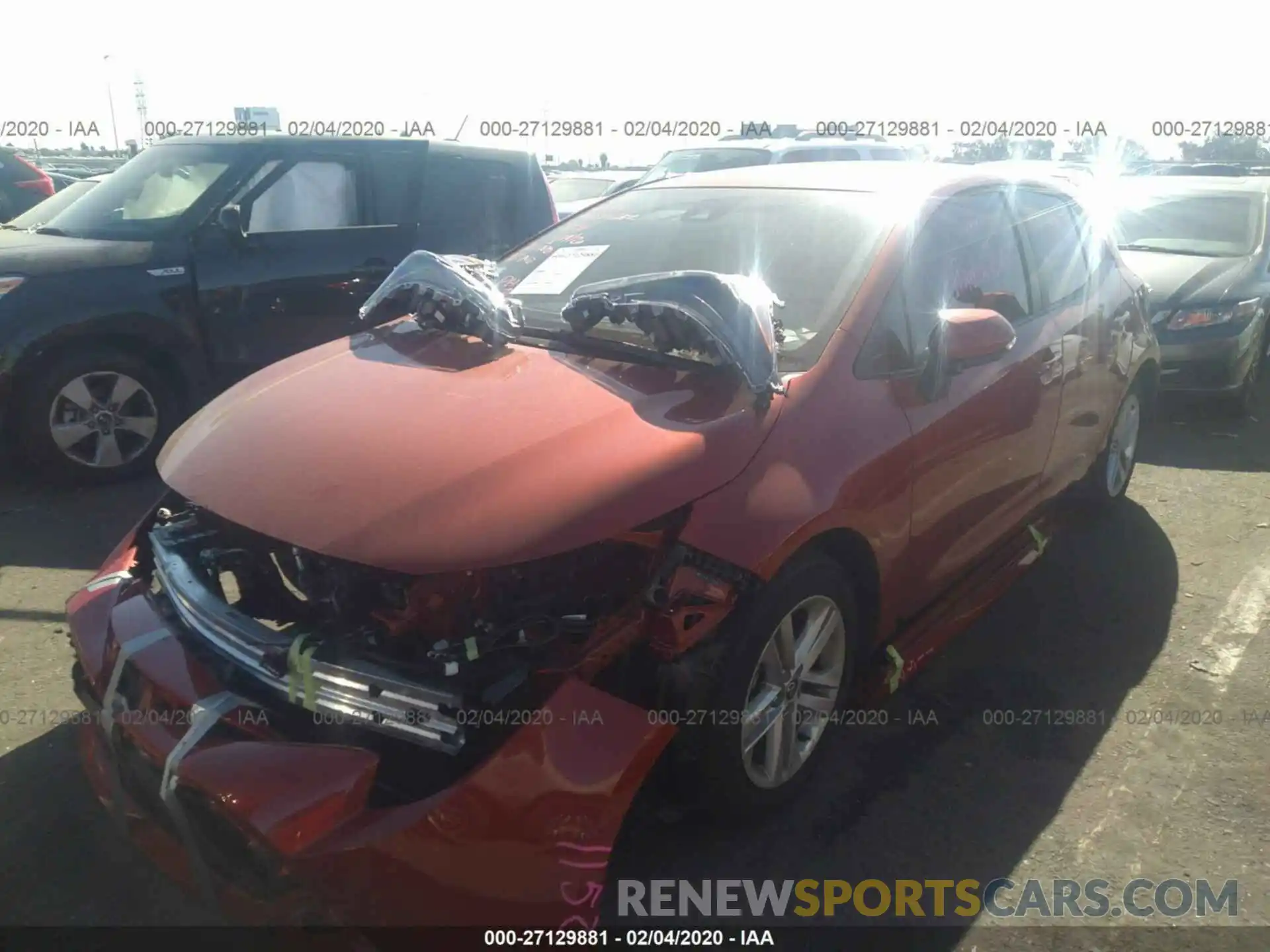 2 Photograph of a damaged car JTNK4RBE7K3049588 TOYOTA COROLLA 2019