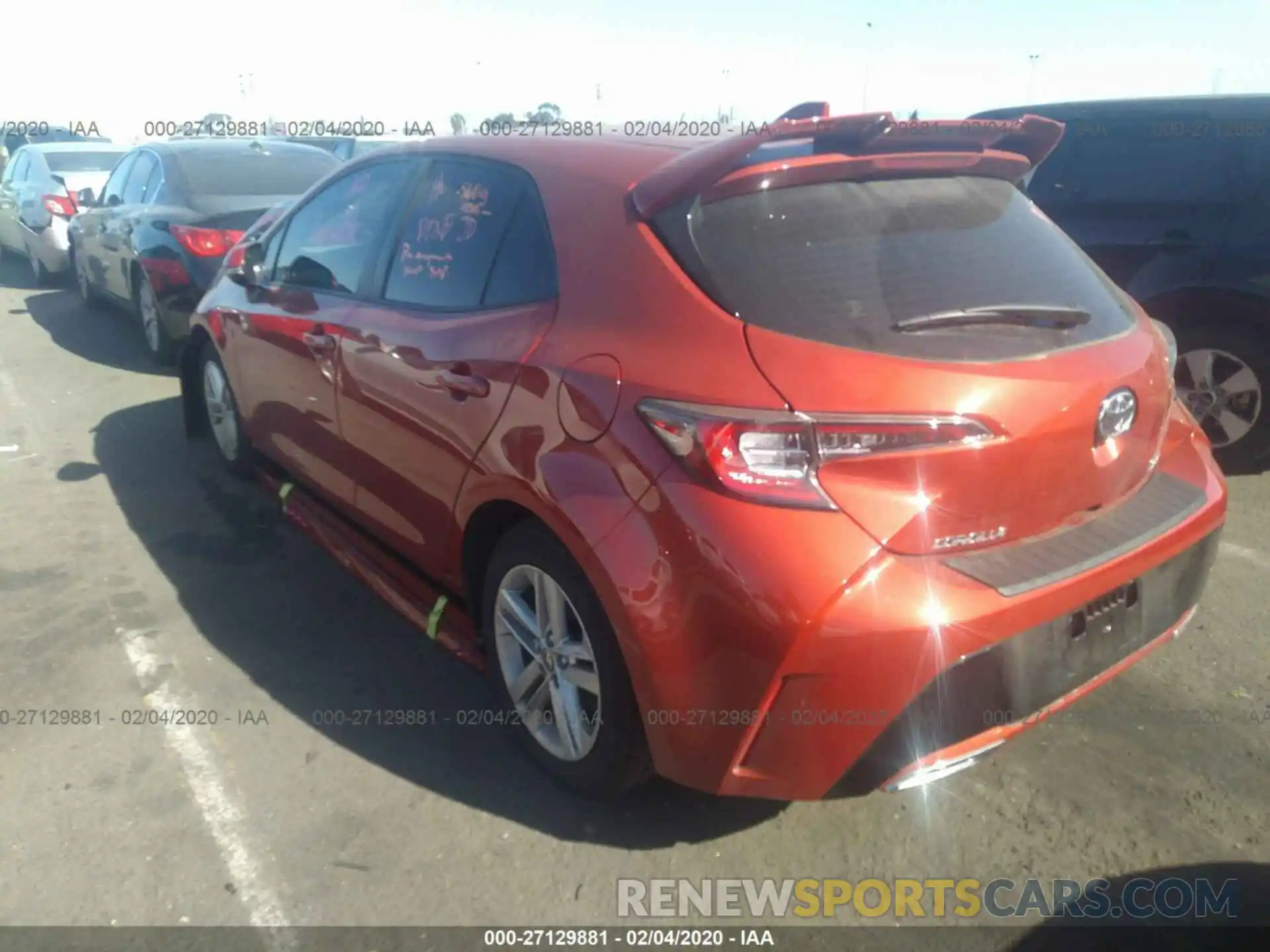 3 Photograph of a damaged car JTNK4RBE7K3049588 TOYOTA COROLLA 2019