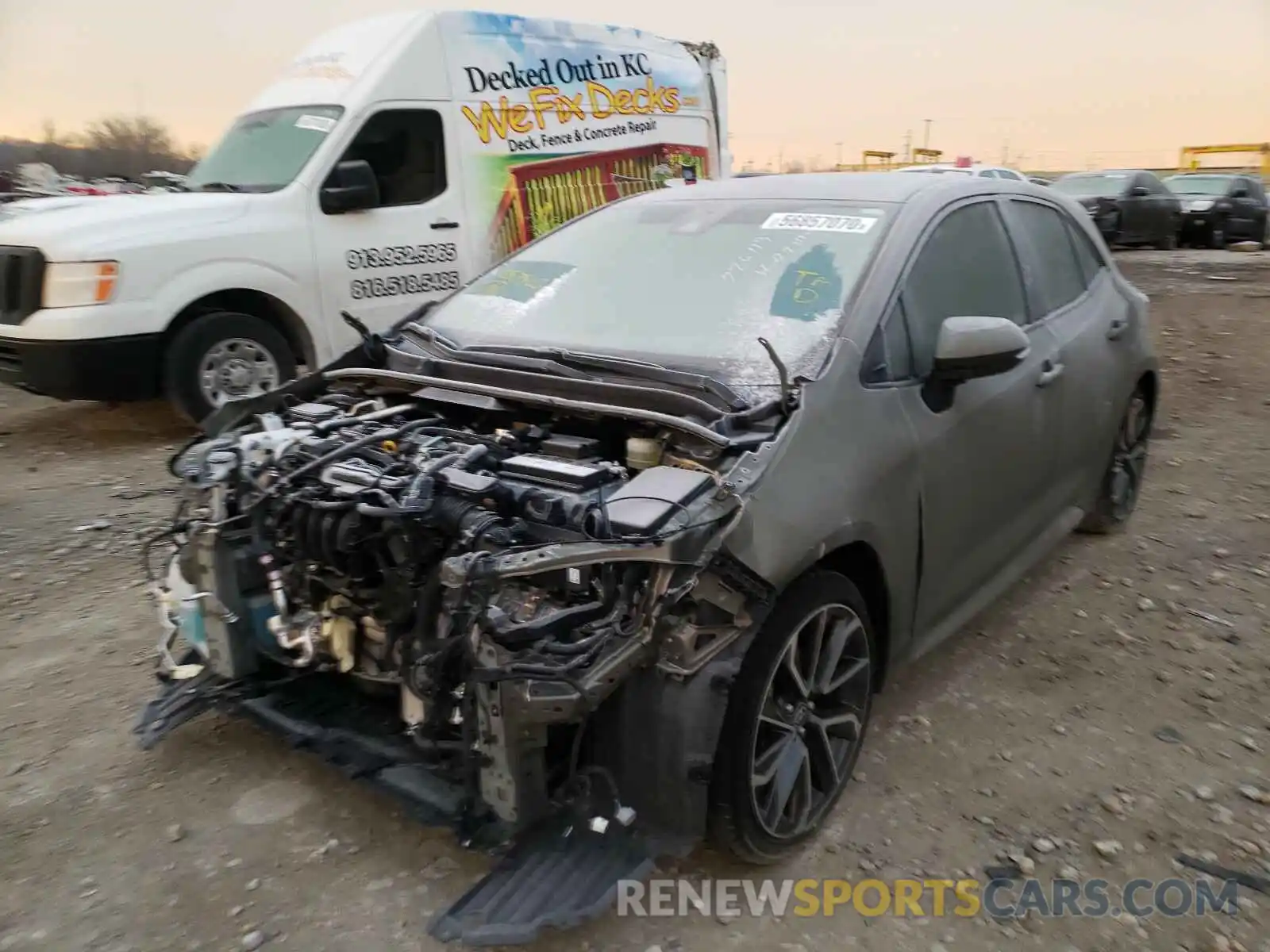 2 Photograph of a damaged car JTNK4RBE7K3057903 TOYOTA COROLLA 2019