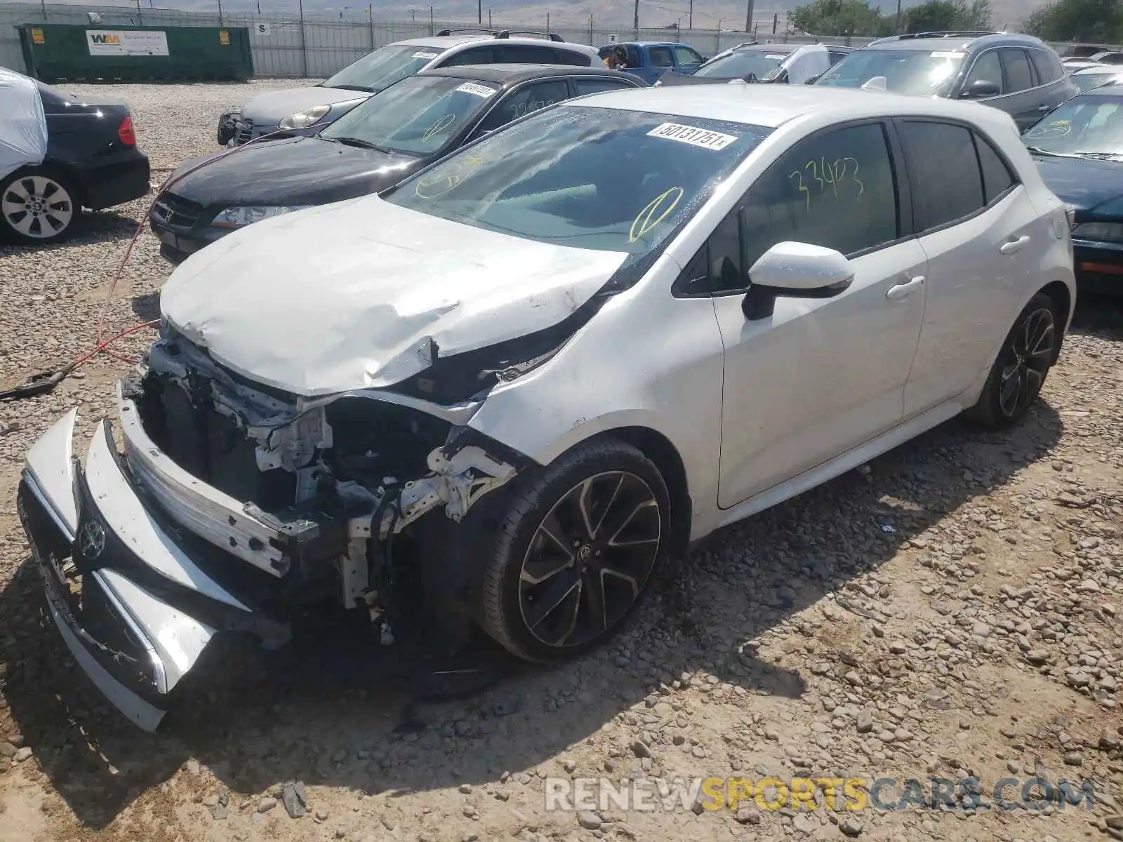 2 Photograph of a damaged car JTNK4RBE7K3058095 TOYOTA COROLLA 2019