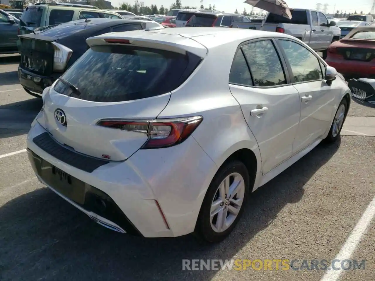 4 Photograph of a damaged car JTNK4RBE7K3064110 TOYOTA COROLLA 2019