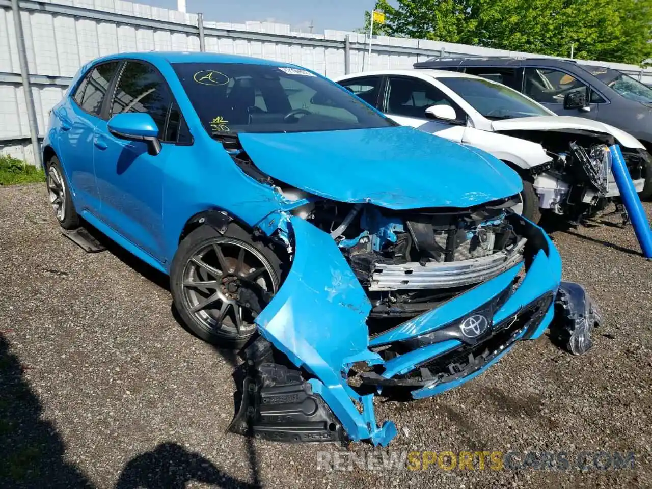 1 Photograph of a damaged car JTNK4RBE7K3064530 TOYOTA COROLLA 2019