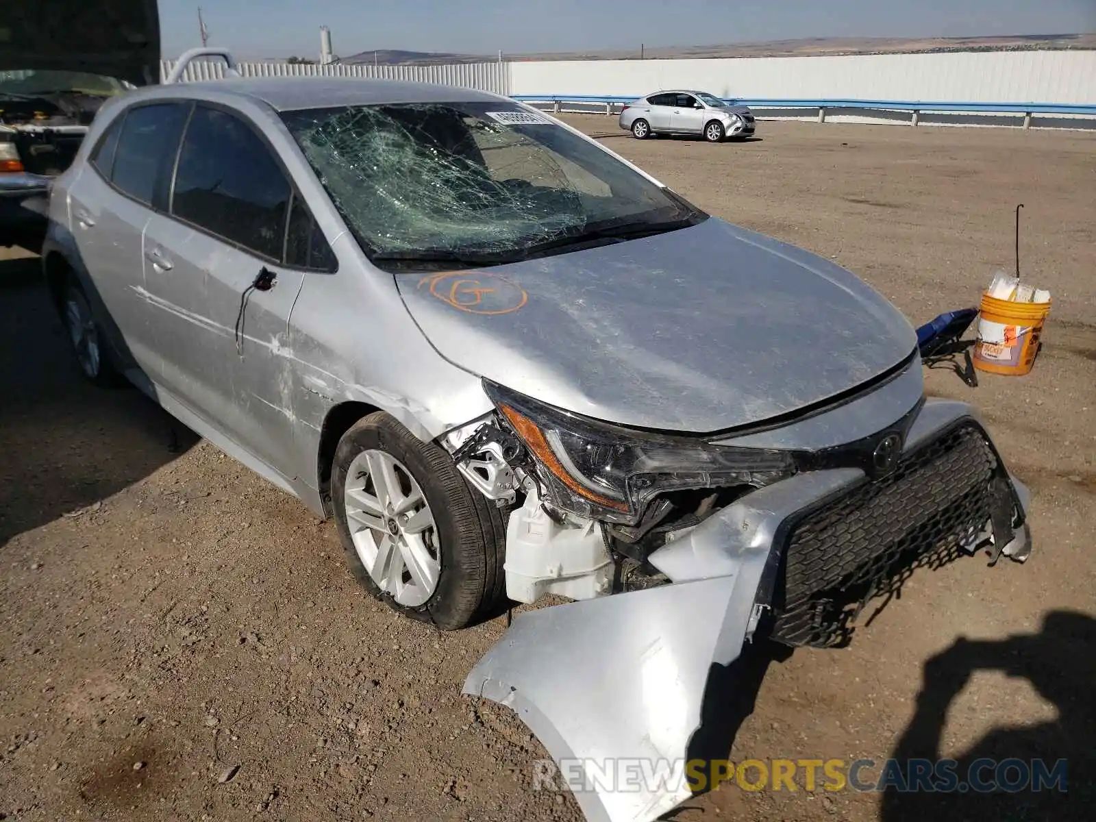 1 Photograph of a damaged car JTNK4RBE7K3070182 TOYOTA COROLLA 2019