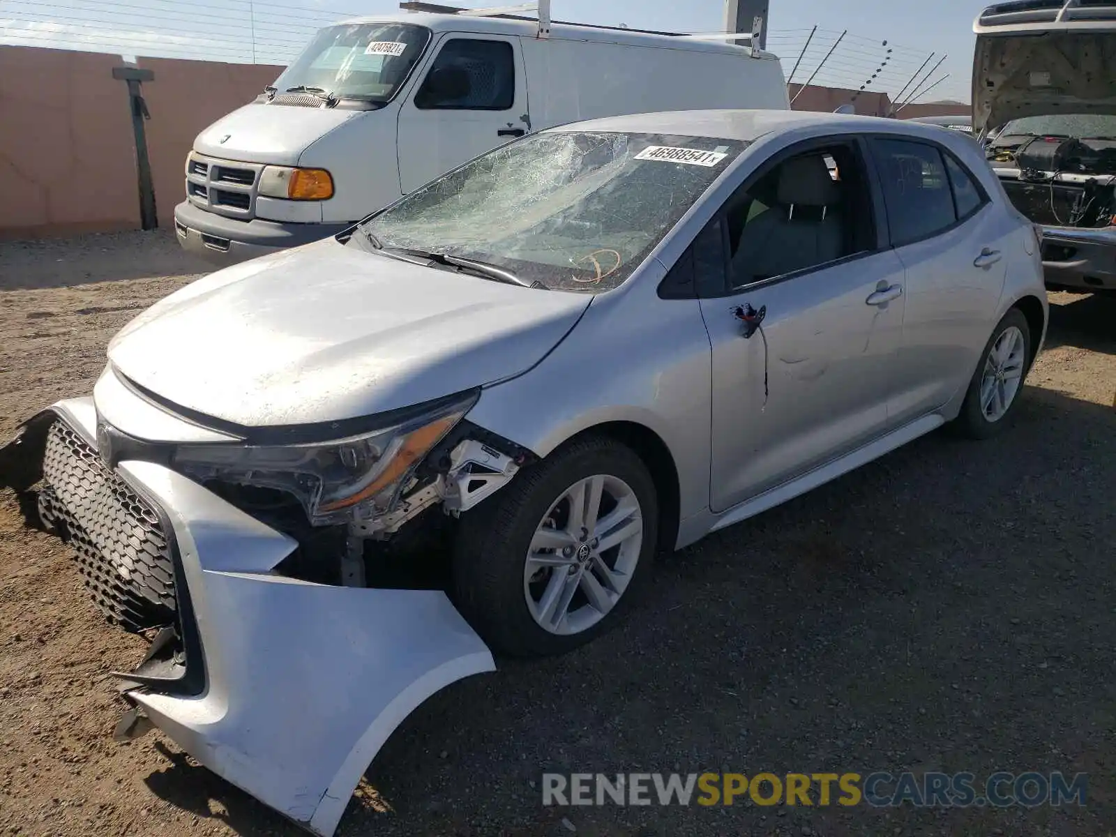 2 Photograph of a damaged car JTNK4RBE7K3070182 TOYOTA COROLLA 2019