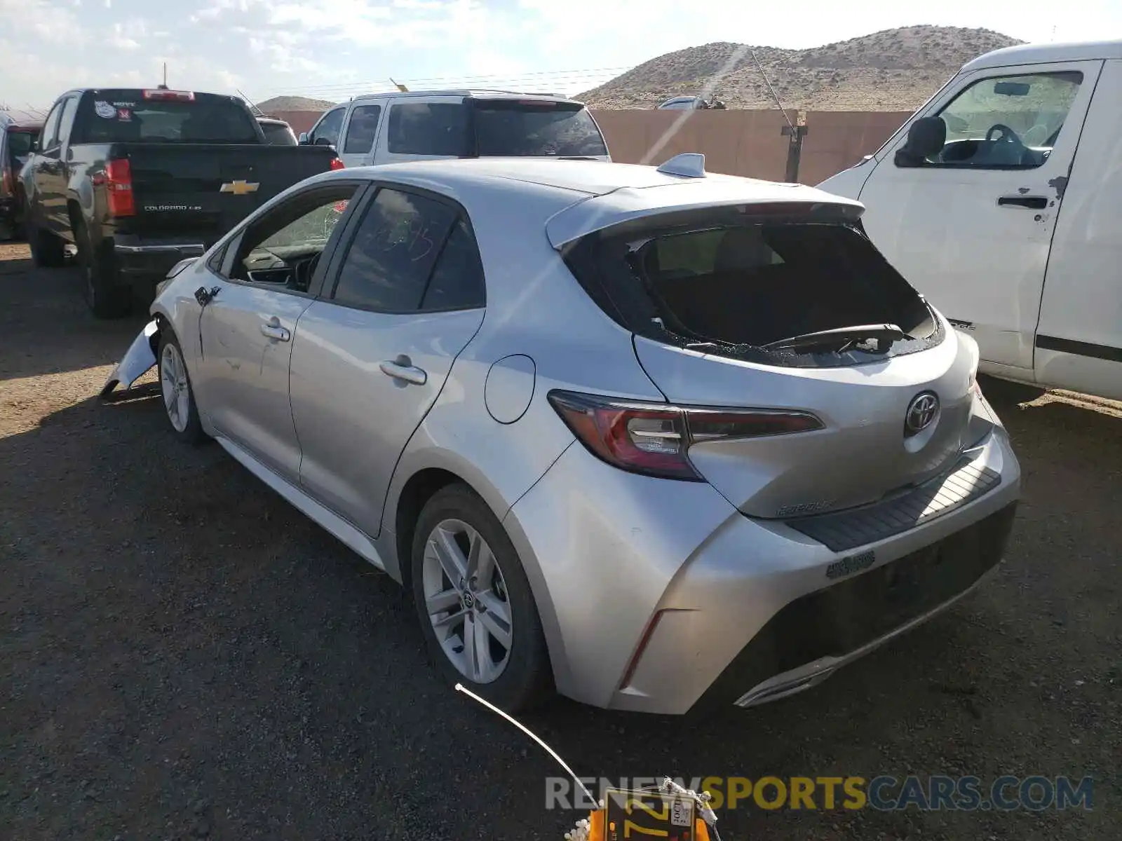 3 Photograph of a damaged car JTNK4RBE7K3070182 TOYOTA COROLLA 2019