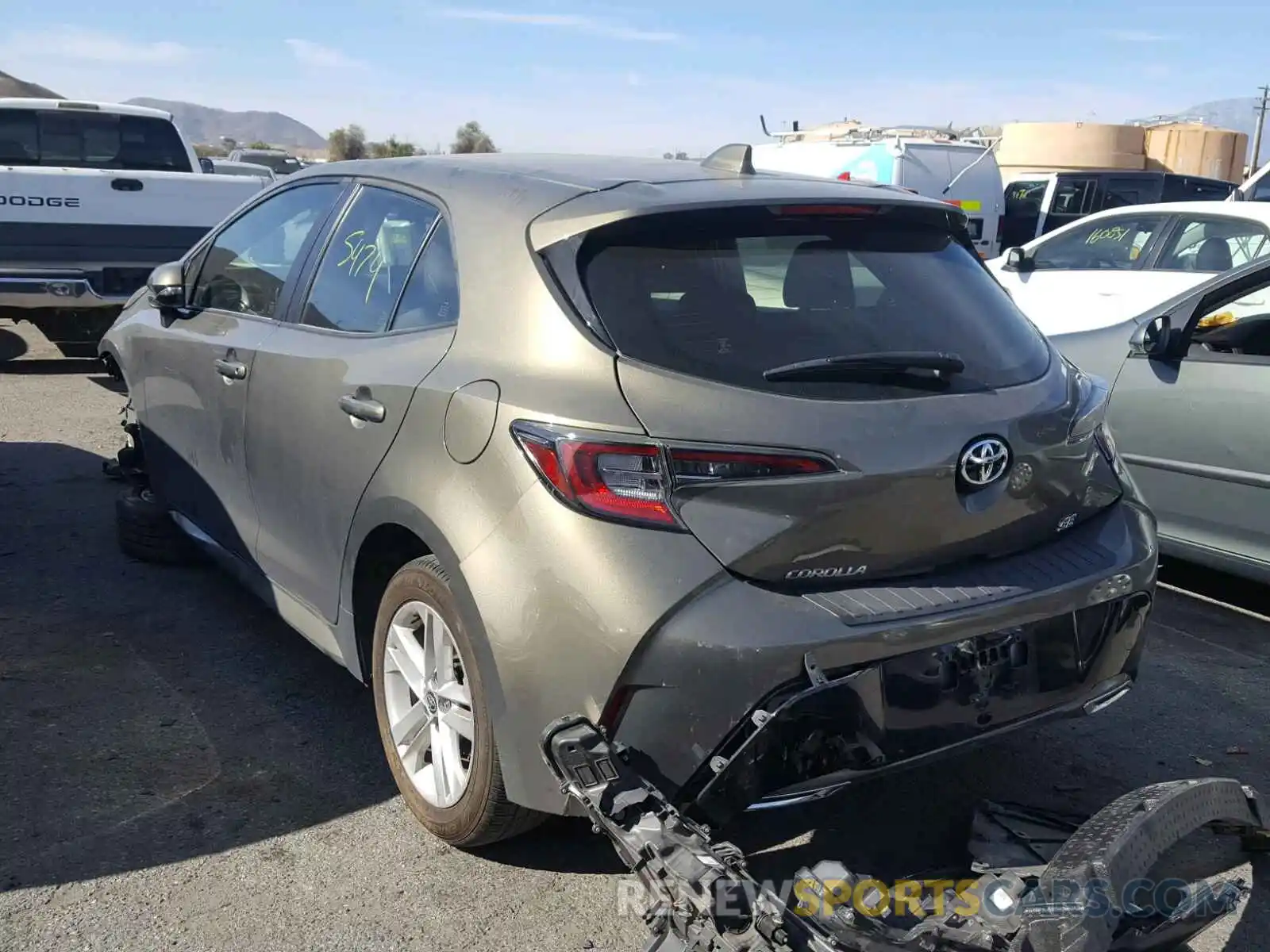 3 Photograph of a damaged car JTNK4RBE8K3001307 TOYOTA COROLLA 2019