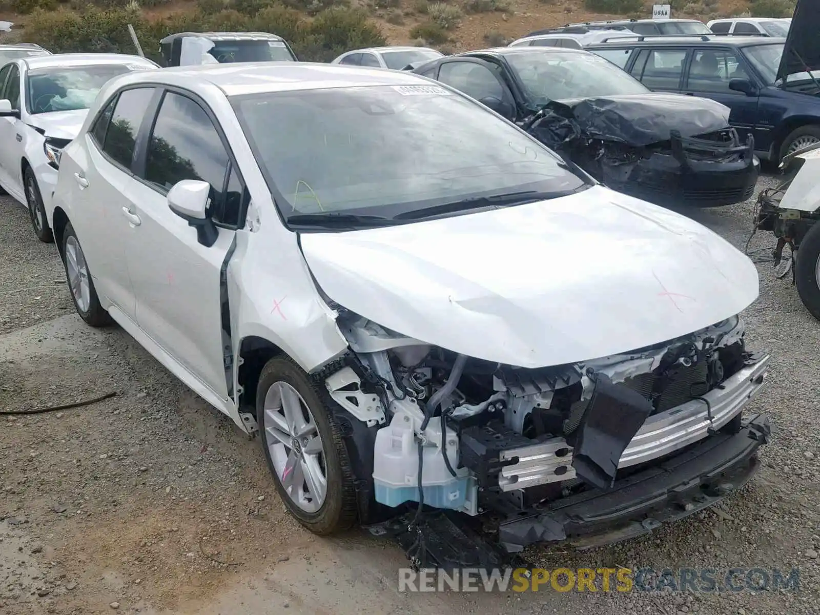 1 Photograph of a damaged car JTNK4RBE8K3001498 TOYOTA COROLLA 2019