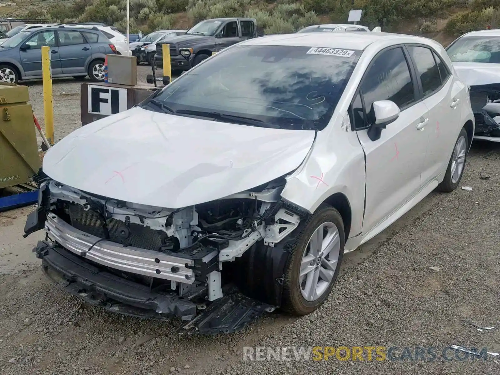 2 Photograph of a damaged car JTNK4RBE8K3001498 TOYOTA COROLLA 2019