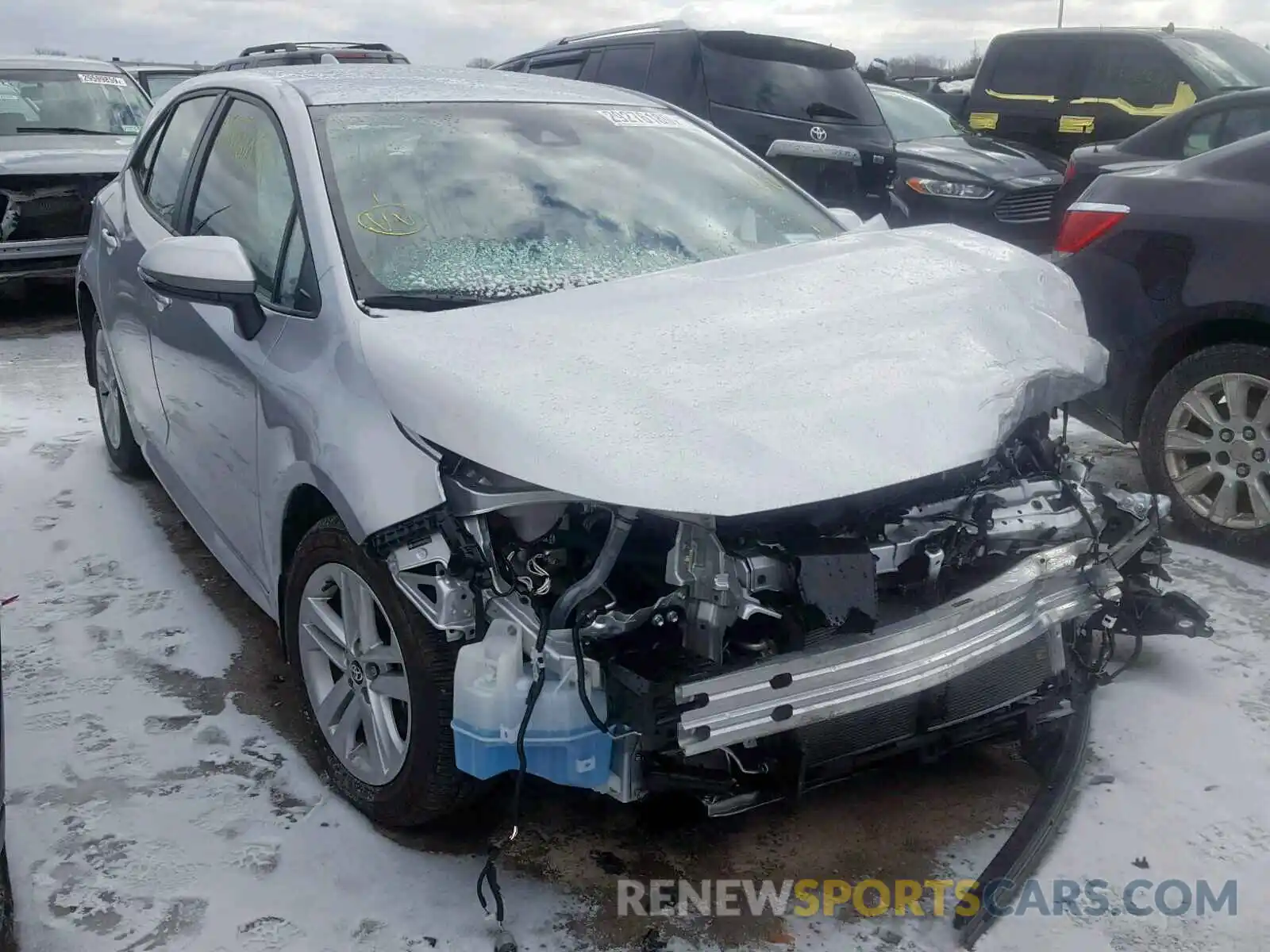 1 Photograph of a damaged car JTNK4RBE8K3004112 TOYOTA COROLLA 2019