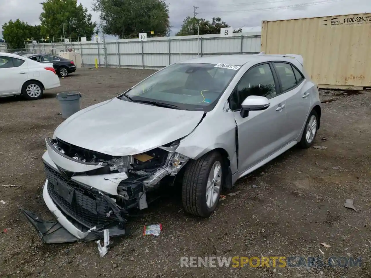 2 Photograph of a damaged car JTNK4RBE8K3004207 TOYOTA COROLLA 2019