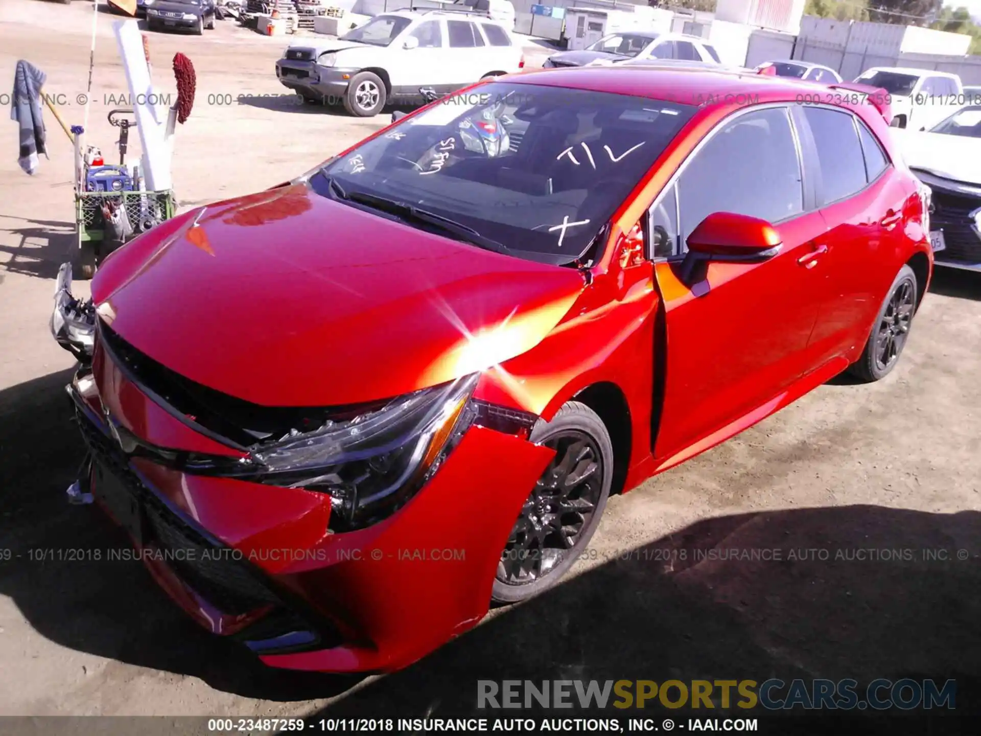 2 Photograph of a damaged car JTNK4RBE8K3006622 TOYOTA COROLLA 2019