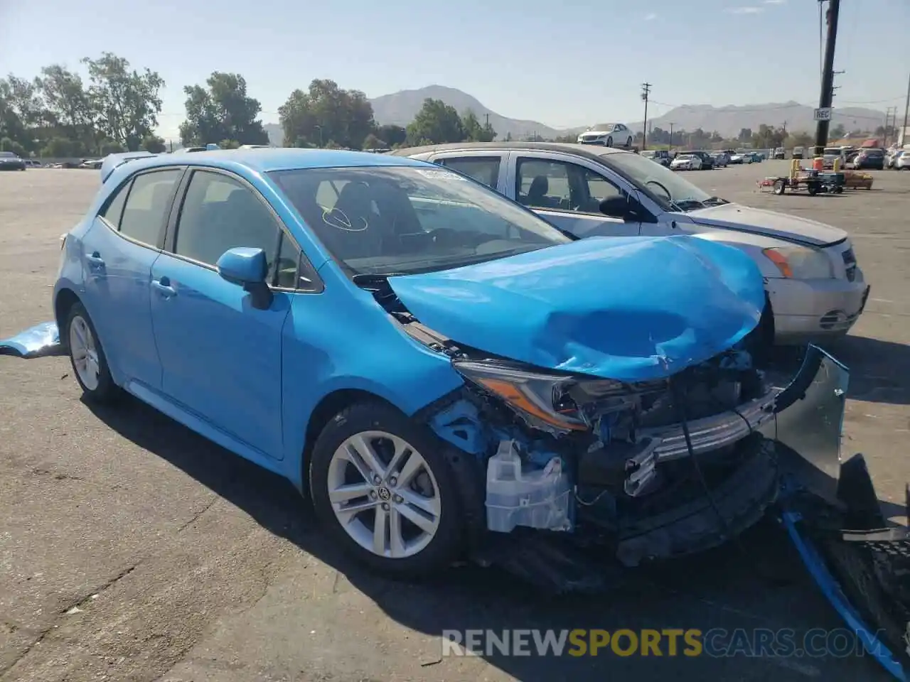 1 Photograph of a damaged car JTNK4RBE8K3007382 TOYOTA COROLLA 2019