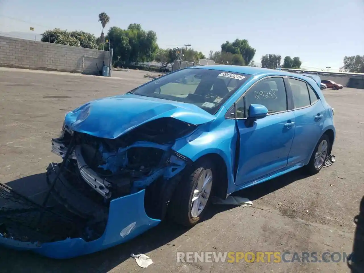 2 Photograph of a damaged car JTNK4RBE8K3007382 TOYOTA COROLLA 2019