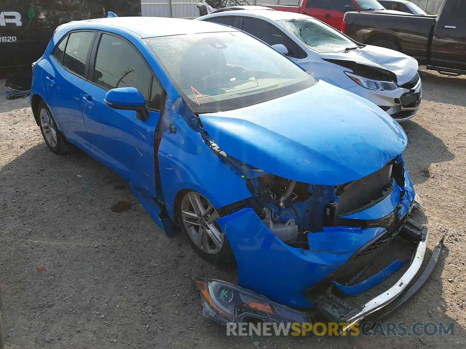 1 Photograph of a damaged car JTNK4RBE8K3008015 TOYOTA COROLLA 2019