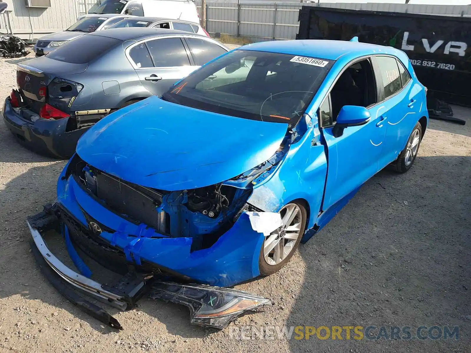 2 Photograph of a damaged car JTNK4RBE8K3008015 TOYOTA COROLLA 2019