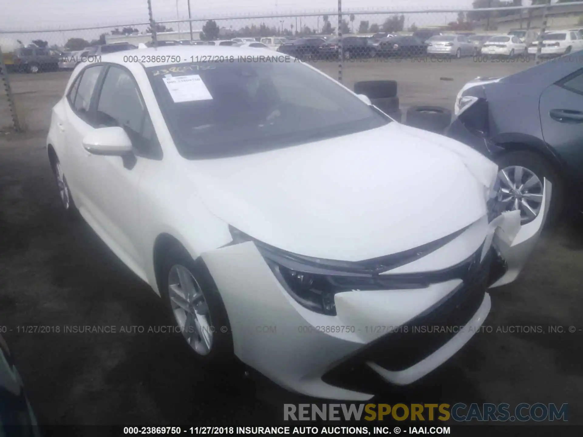 1 Photograph of a damaged car JTNK4RBE8K3008287 TOYOTA COROLLA 2019