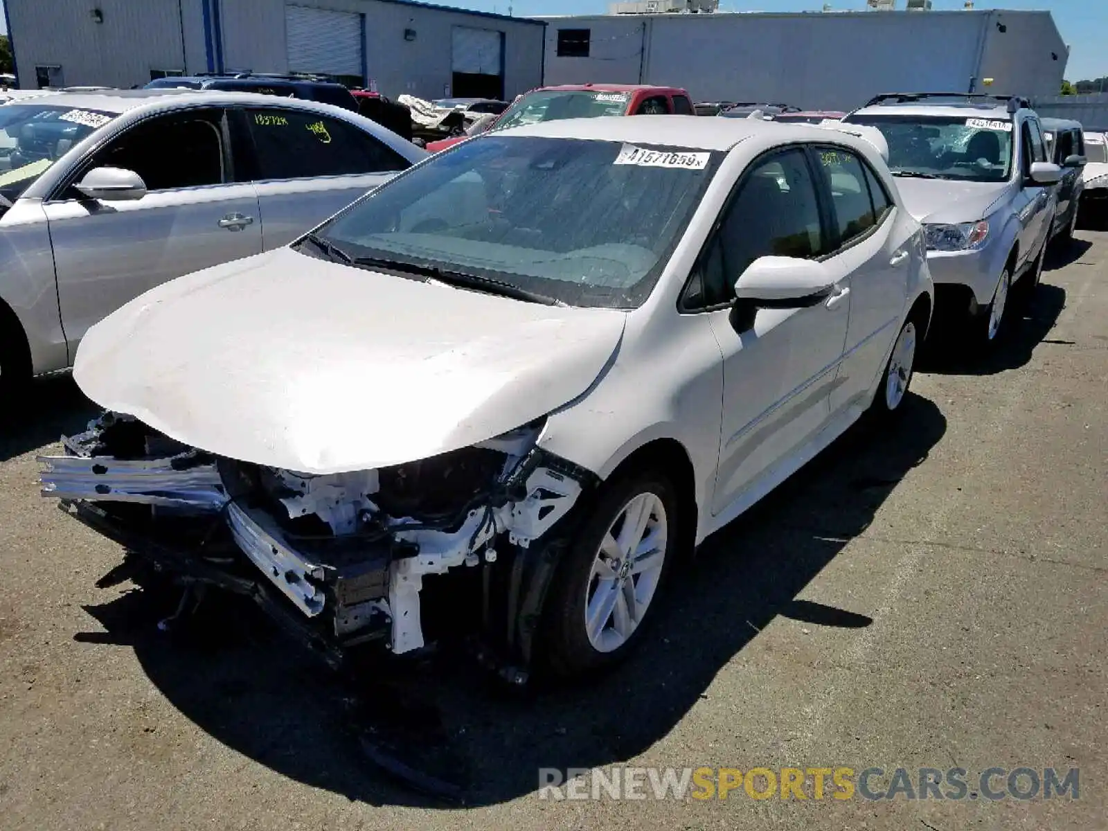 2 Photograph of a damaged car JTNK4RBE8K3010525 TOYOTA COROLLA 2019