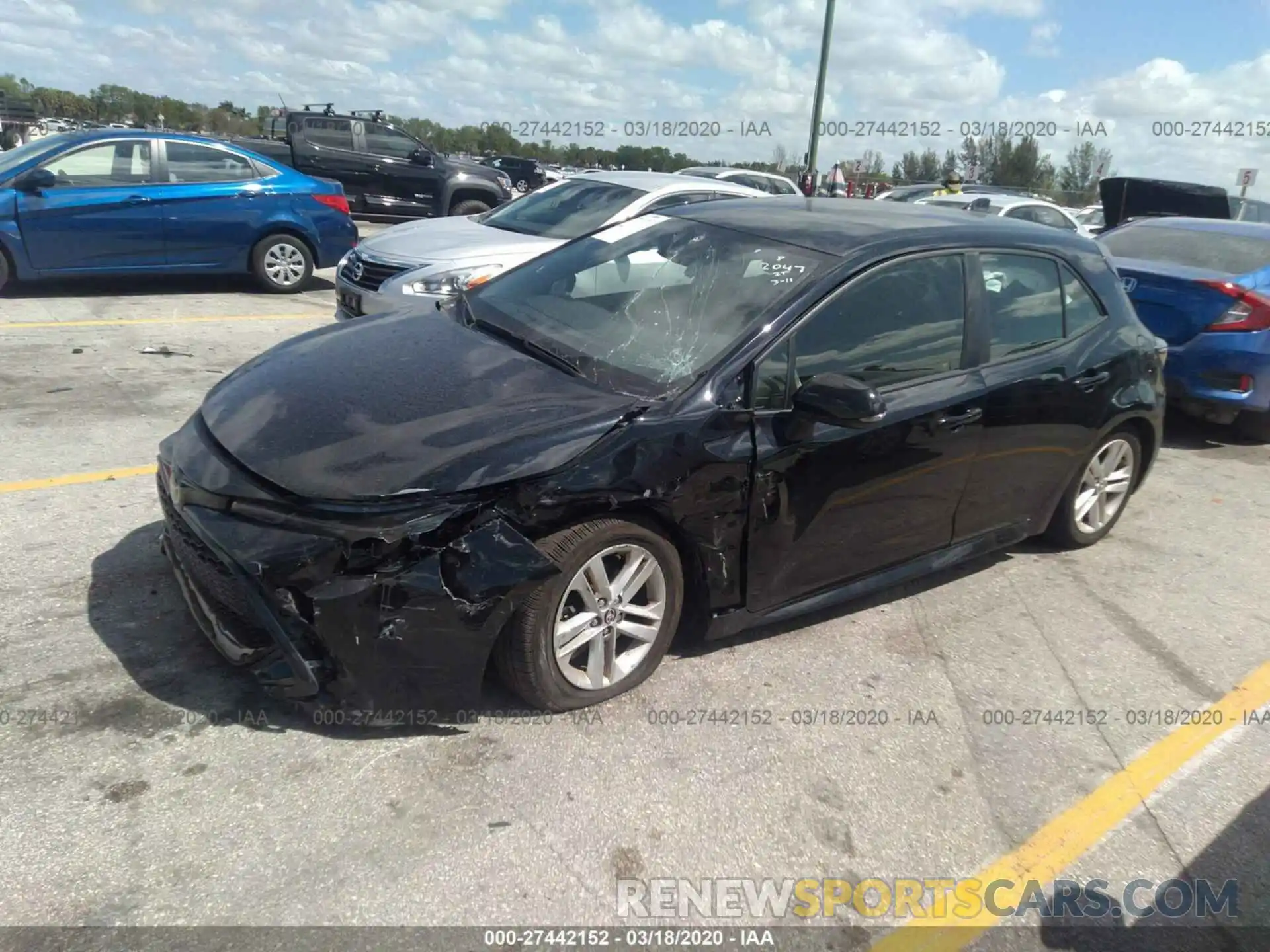 2 Photograph of a damaged car JTNK4RBE8K3012047 TOYOTA COROLLA 2019