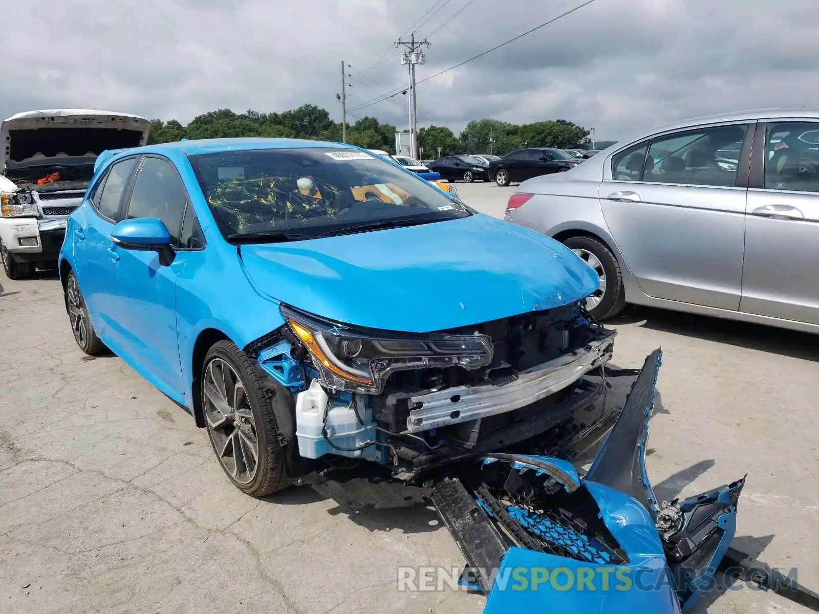 1 Photograph of a damaged car JTNK4RBE8K3013702 TOYOTA COROLLA 2019