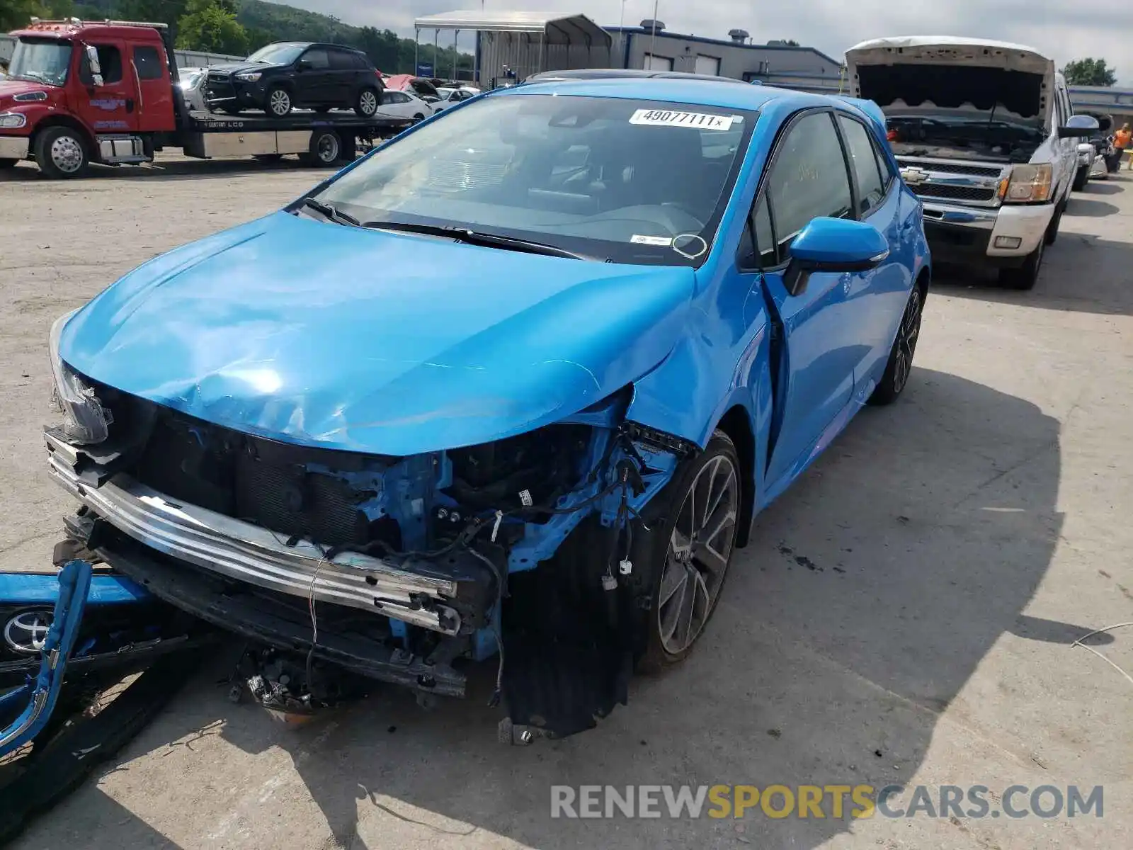 2 Photograph of a damaged car JTNK4RBE8K3013702 TOYOTA COROLLA 2019