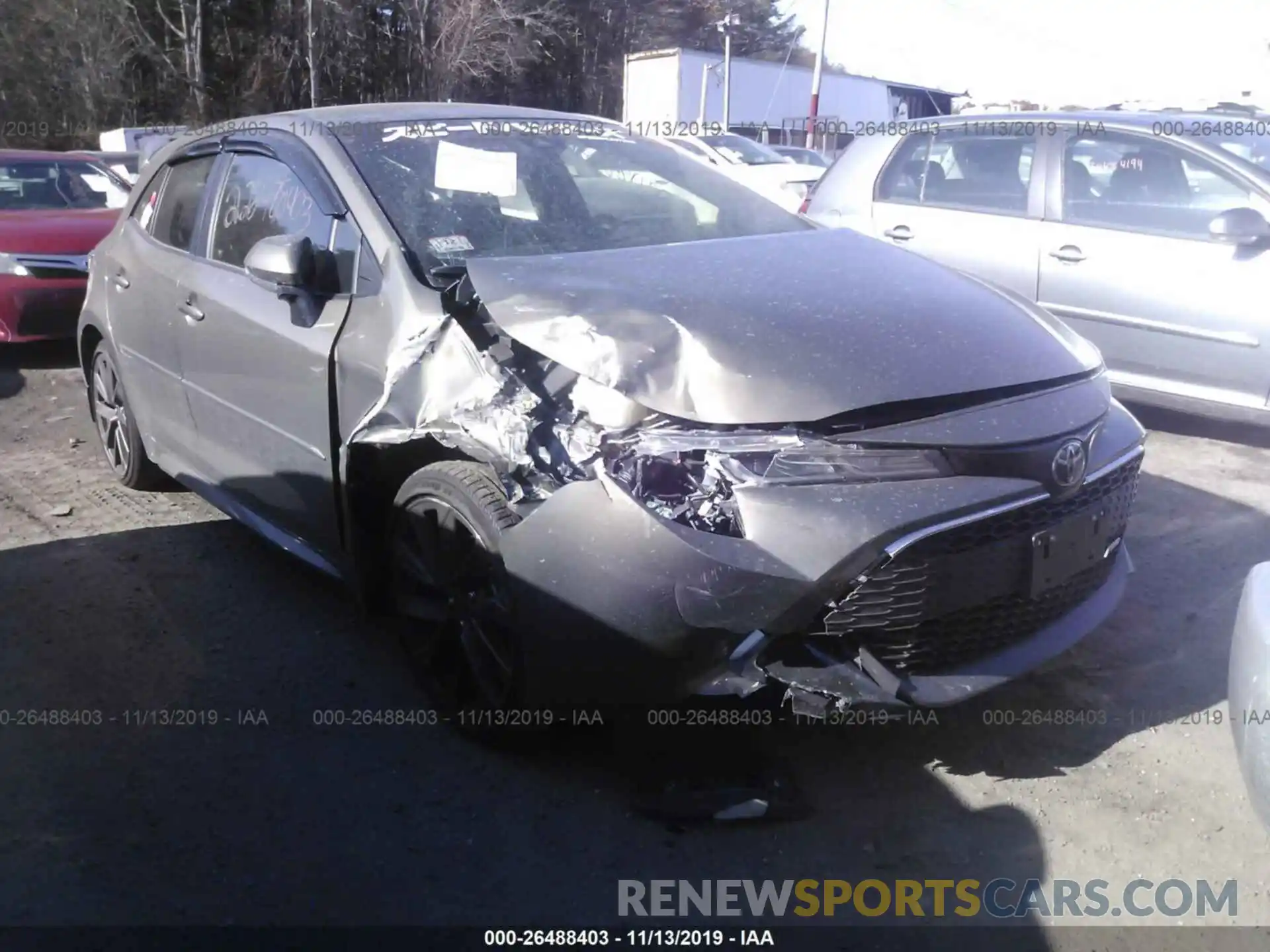 1 Photograph of a damaged car JTNK4RBE8K3014185 TOYOTA COROLLA 2019