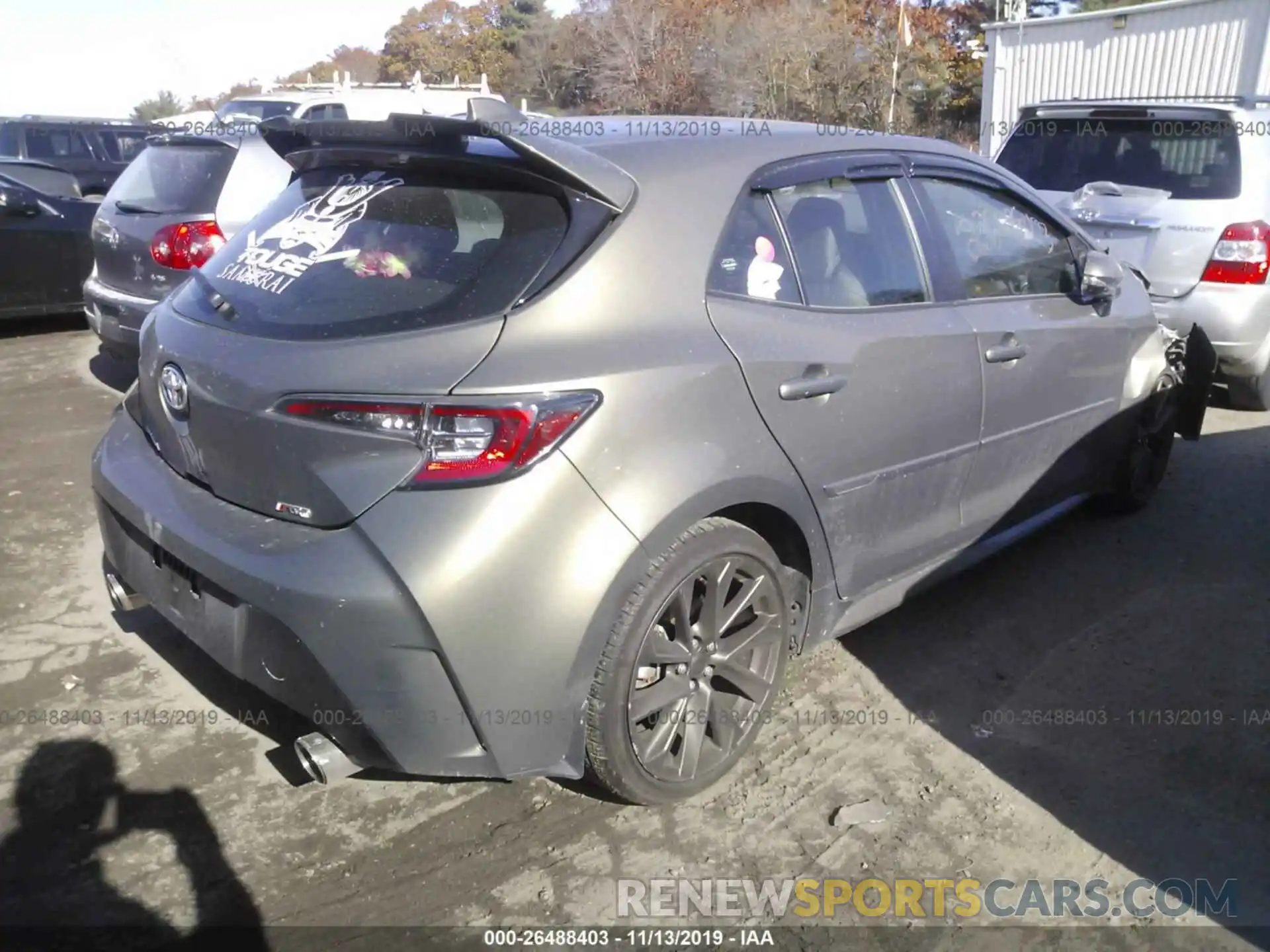 4 Photograph of a damaged car JTNK4RBE8K3014185 TOYOTA COROLLA 2019