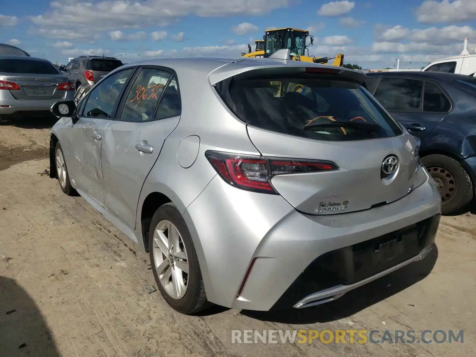 3 Photograph of a damaged car JTNK4RBE8K3019340 TOYOTA COROLLA 2019