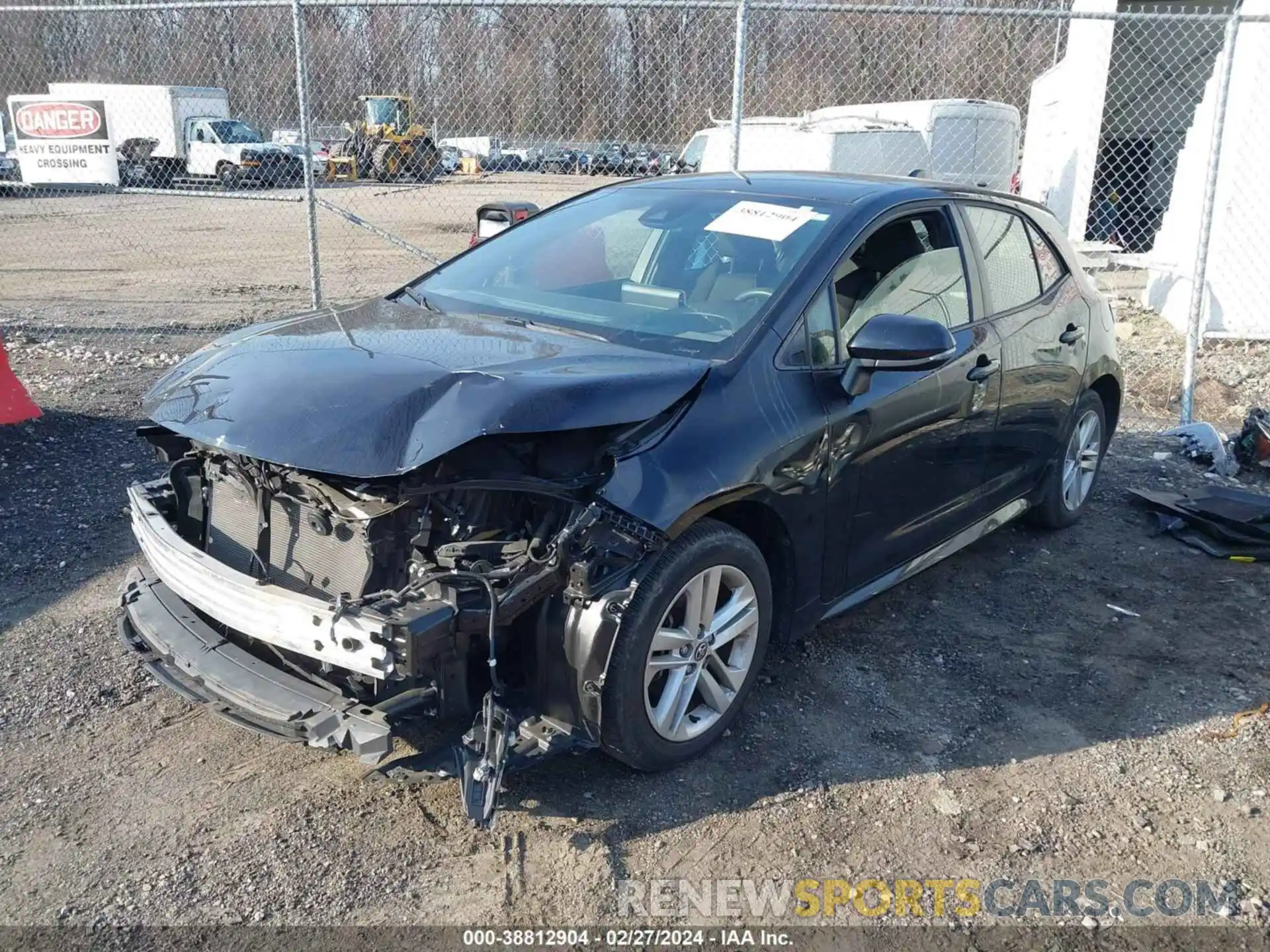 2 Photograph of a damaged car JTNK4RBE8K3019905 TOYOTA COROLLA 2019