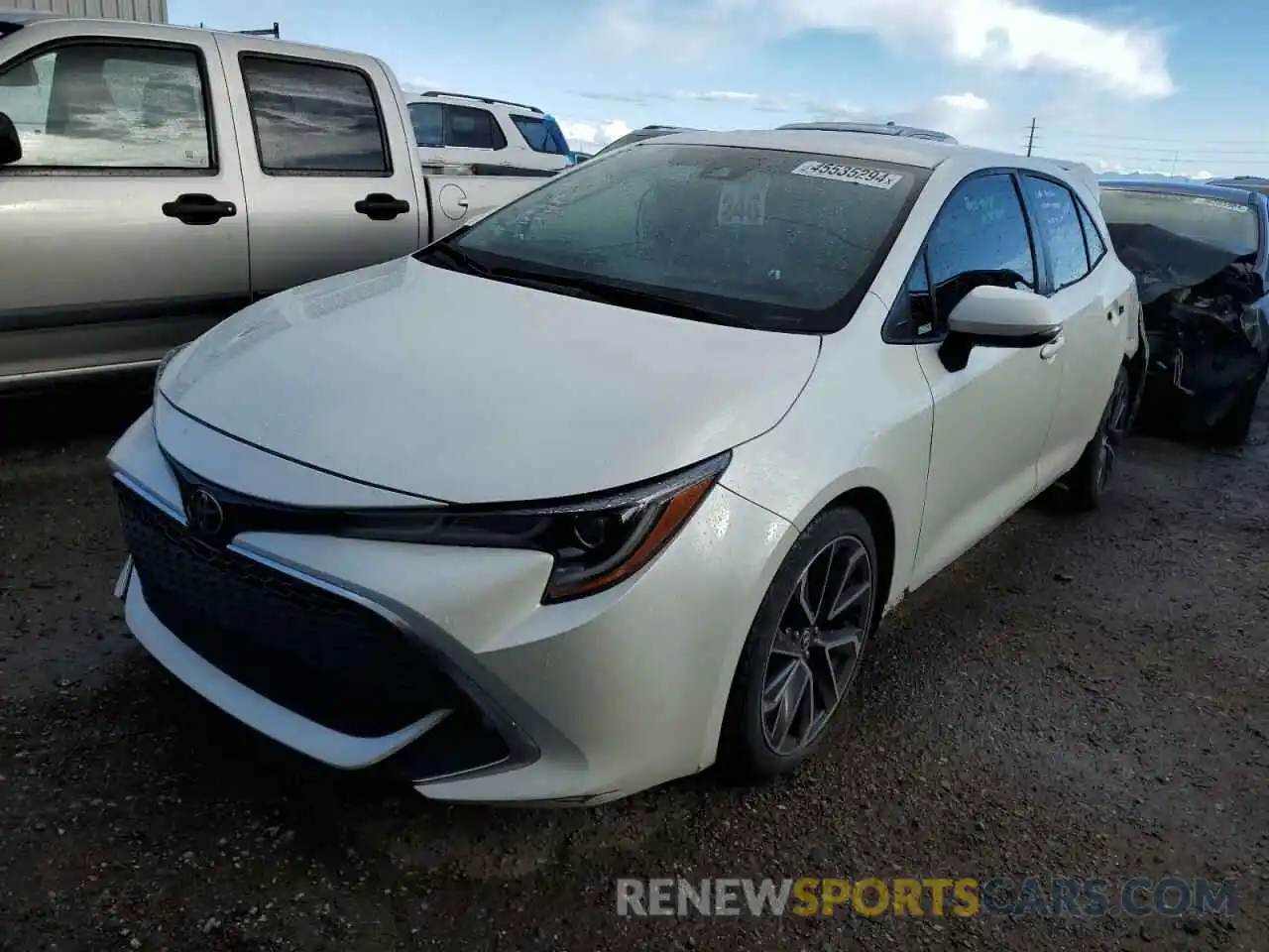 1 Photograph of a damaged car JTNK4RBE8K3021492 TOYOTA COROLLA 2019