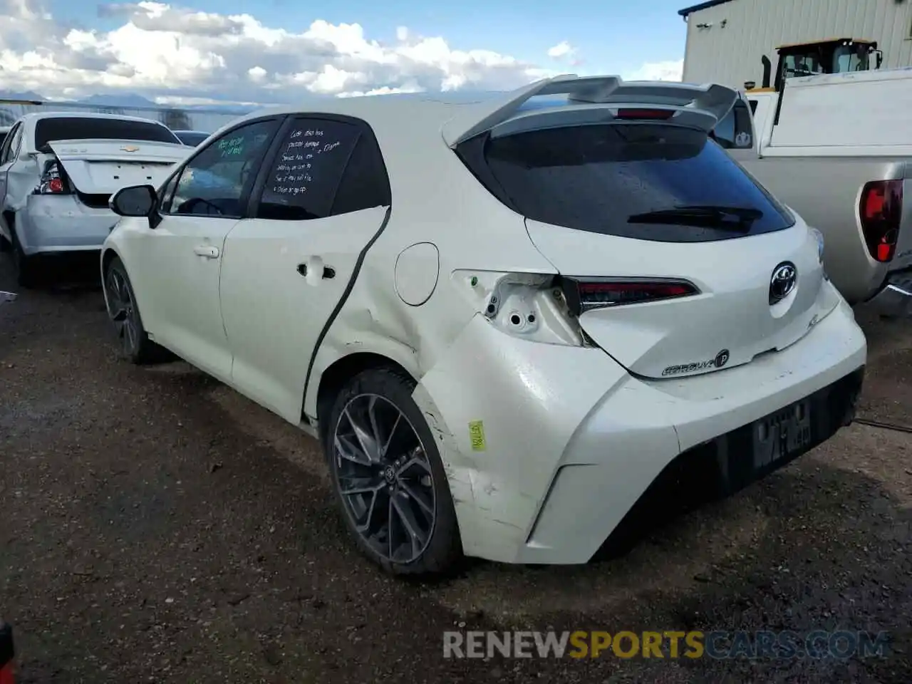 2 Photograph of a damaged car JTNK4RBE8K3021492 TOYOTA COROLLA 2019