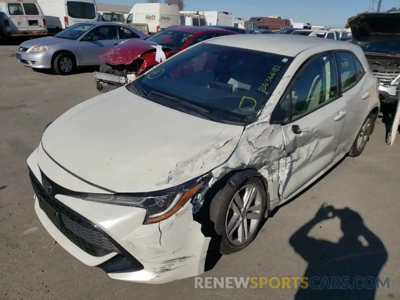 2 Photograph of a damaged car JTNK4RBE8K3022786 TOYOTA COROLLA 2019